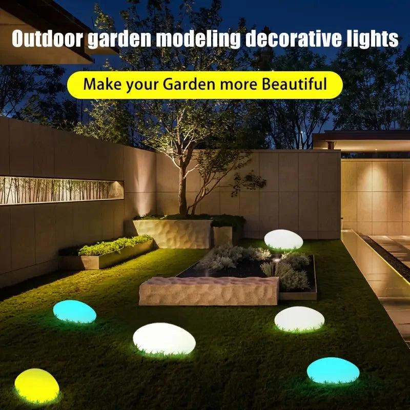 Solar Garden Lights Outdoor Landscape Night Lights for Lawn Patio Path Pathway Garden Waterproof Solar Powered Stone Light