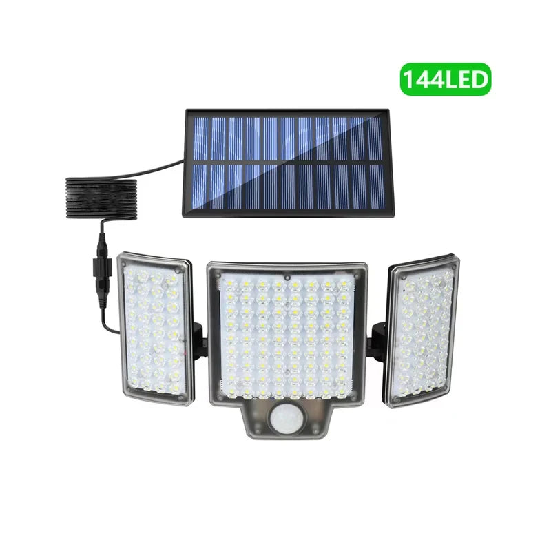 106/144/280 LED Solar Wall Lights Outdoor Motion Sensor Solar Flood Street Lamp with Adjustable Lighting Head For Street Gardens