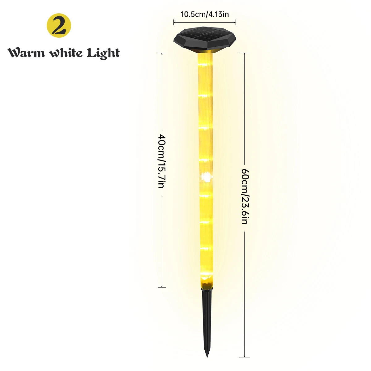 Solar Pathway Lights Bright Solar Ground Light Outdoor Waterproof IP65 LED Solar Garden Lights Landscape Lighting for Yard Lawn