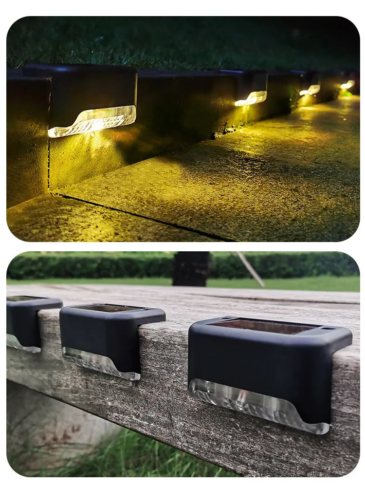 Solar Light Outdoor Stair Wall Step LED Street Garden Balcony Decoration Waterproof Stairs Fence Lamp