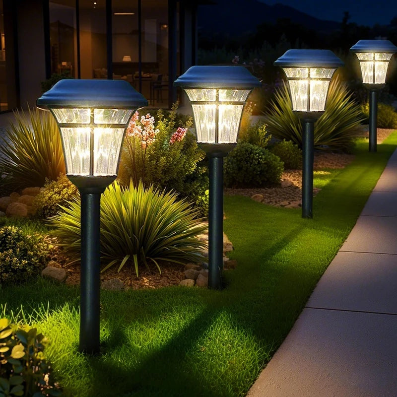 Solar Courtyard LED Ground Light Waterproof Outdoor Garden Decorative Pathway Lights for Patio Lawn Walkway Street