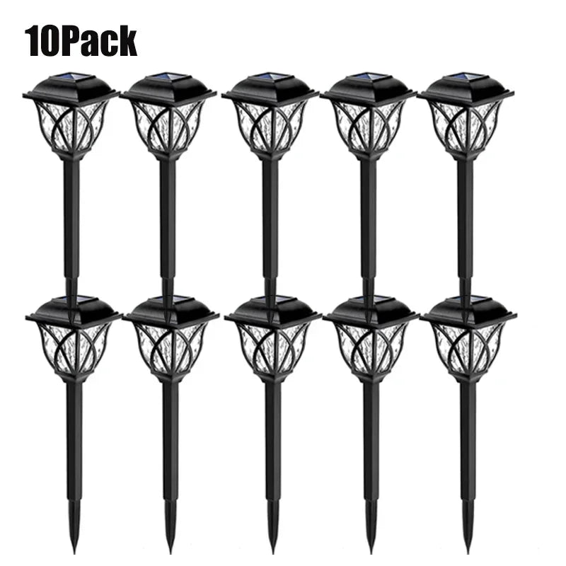 1-10Pack Solar Yard Lights Bright Lawn Lights Outdoor Waterproof Led Solar Pathway Lights Landscape Path Lights