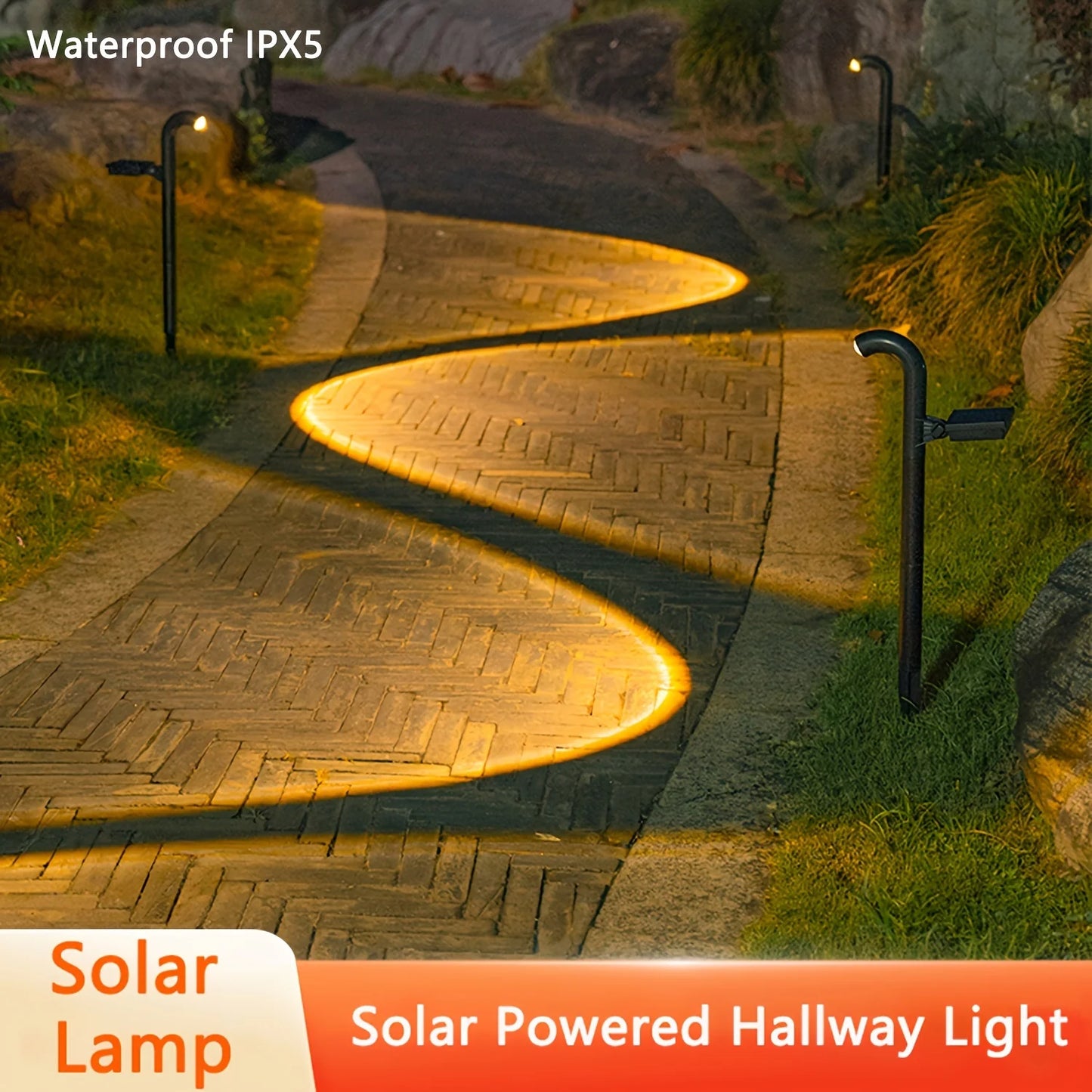 Solar Pathway Lights Outdoor Garden Lamp Waterproof 1 High Brightness LED Lens for Outside Path Yard Walkway Driveway Landscape