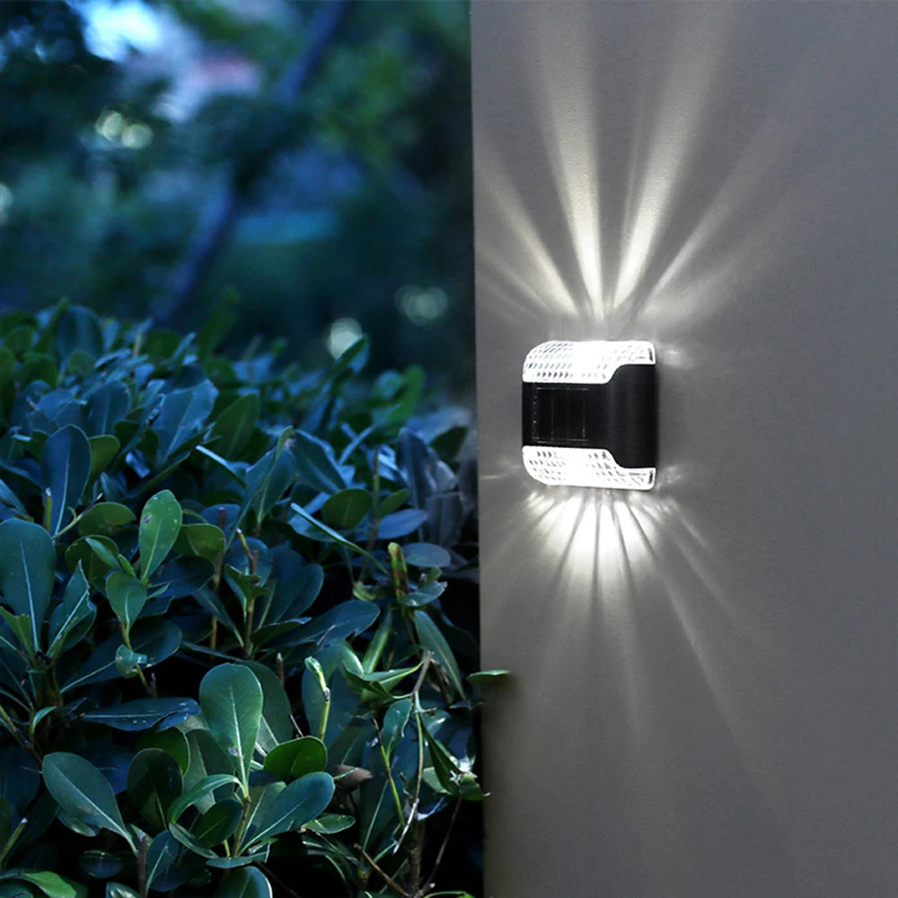 Solar Wall Lamp Outdoor Waterproof Fence Light Solar Powered LED Lamp Garden Step Light Yard Lawn Landscape Lamp Patio Decor