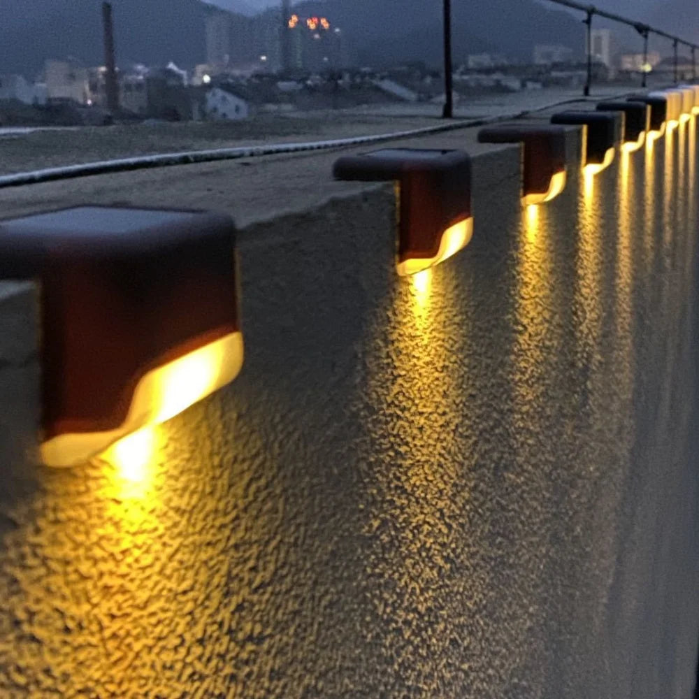 4Pack Solar Lamp Path Deck Outdoor Stair Light Garden LED Waterproof Balcony Lighting Solar Lamp for Garden Step Patio Fence New