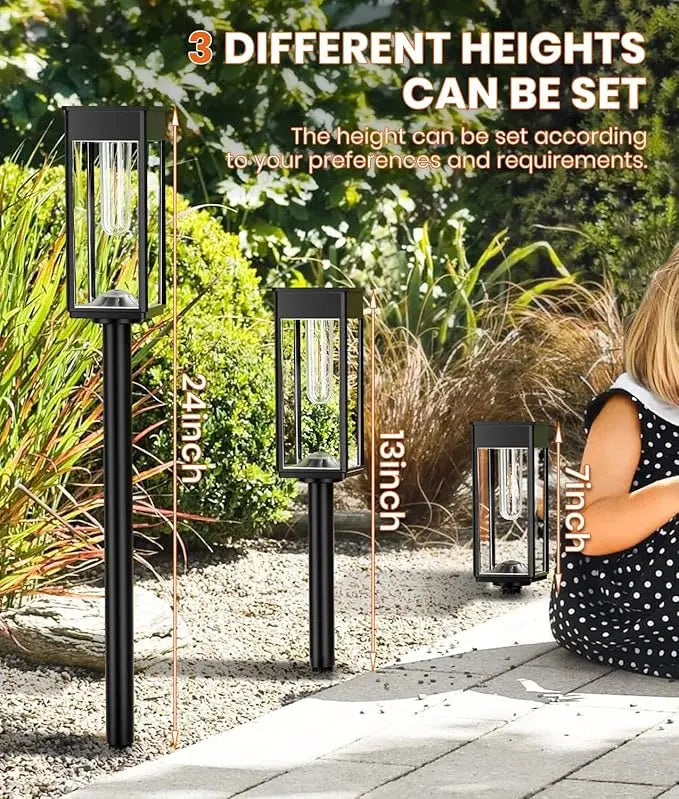 Solar Path Light Outdoor 1/2/4 Piece Waterproof Solar Garden Light for Courtyard Terrace Sidewalk Lane and Trail