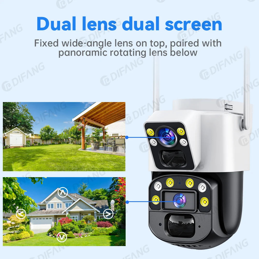 Yoosee Solar Camera 4G Sim Card CCTV Wireless 4G Solar CCTV Dual Lens Dual Screen Auto Tracking External 4G Sim Security Camera