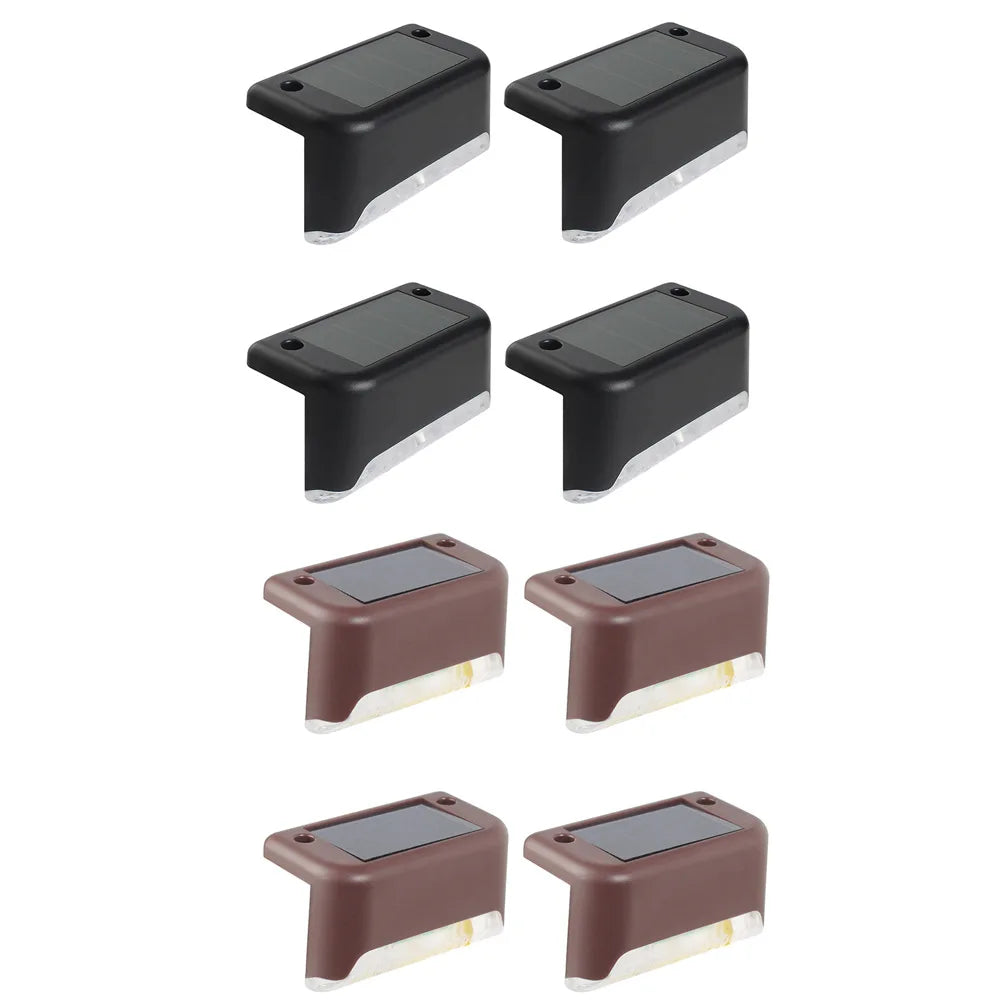 Solar Deck Lights 1-12 Pack Outdoor Step Lights Waterproof Led Solar Lights for Railing Stairs Step Fence Yard Patio and Pathway