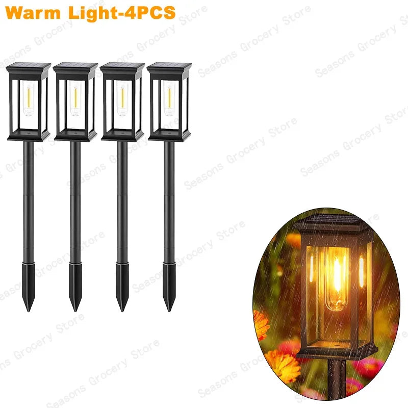 Led Solar Pathway Lights Waterproof Outdoor Solar Lamp for Garden/Landscape/Yard/Patio/Driveway/Walkway Lighting Solar Lights
