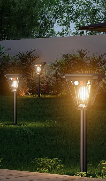 Solar Motion Sensor Light Outdoor LED Waterproof Lawn Street Garden Villa Porch Wall Mounted and Plug-in Dual-Purpose Camping