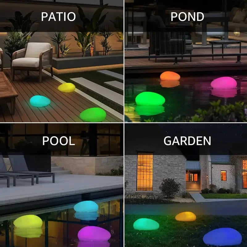 Solar Garden Lights Outdoor Landscape Night Lights for Lawn Patio Path Pathway Garden Waterproof Solar Powered Stone Light