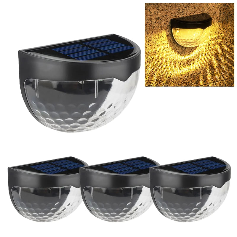 2/4pcs Solar Wall Lamps Outdoor Waterproof Courtyard Garden Decoration Porch Yard Energy-saving Street Lights Christmas Decor