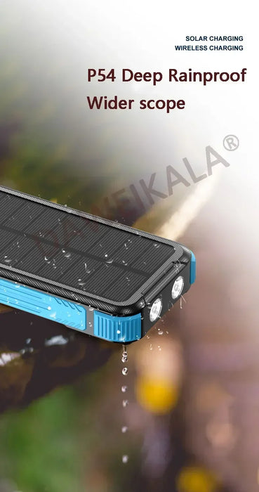 Solar Power Bank 99000mAh External Battery LED SOS Flashlight FAST Charging Portable Waterproof Powerbank for Smart Mobile Phone