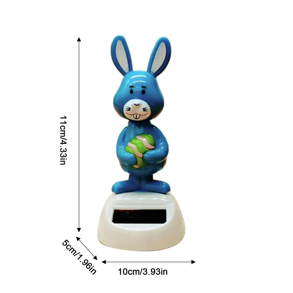 Solar Dancing toy Car Decoration Solar Energy Decoration Shaking Head Doll Cartoon rabbit Shape Decoration Home Ornaments