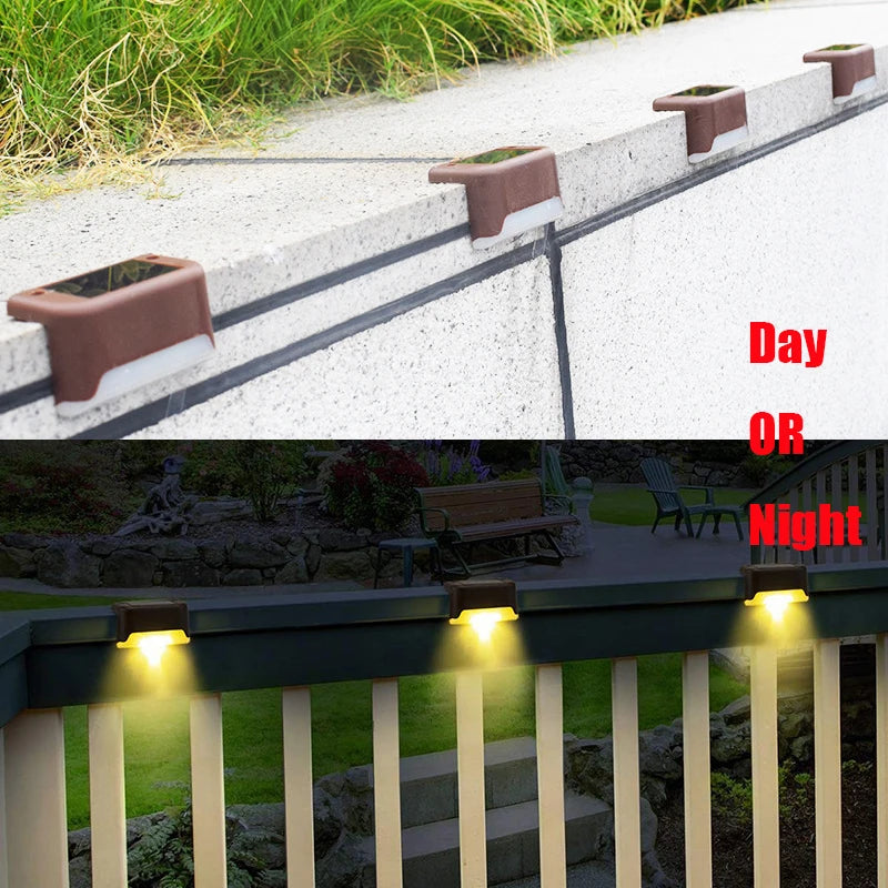 1/4/10/20pcs LED Solar Stair Light Waterproof Outdoor Garden Passage Courtyard Terrace Guardrail Step Light Landscape Light