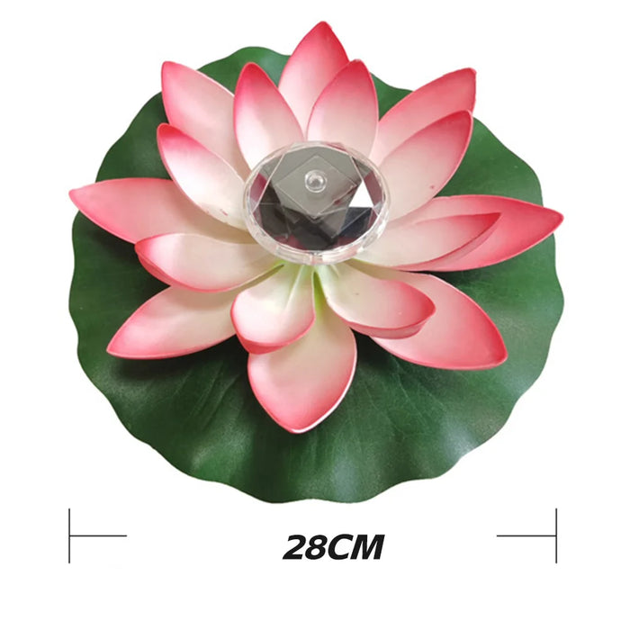 Artificial Floating Lotus Solar Powered Night Lights, Led Energy Saving Lamp, Garden Pool, Pond, Fountain Decor, Lantern Lights