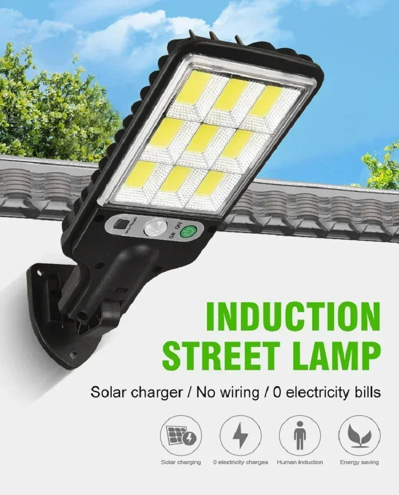 1~6PCS Solar Wall Lamp Motion Sensor 3 Working Modes Outdoor Garden Courtyard Security Waterproof Decoration Street Lights