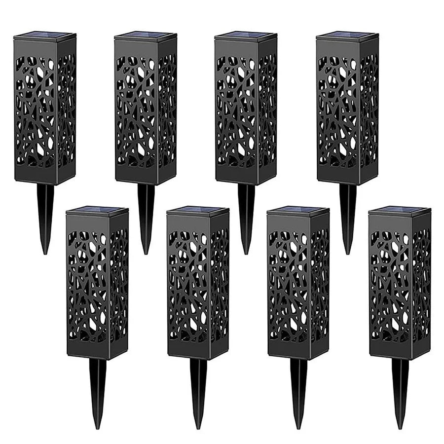 New 2/4/6pcs Solar Garden Light Waterproof Hollowing Out Patio Pathway Lawn Landscape Lamps Home Decoration Outdoor Solar Lights