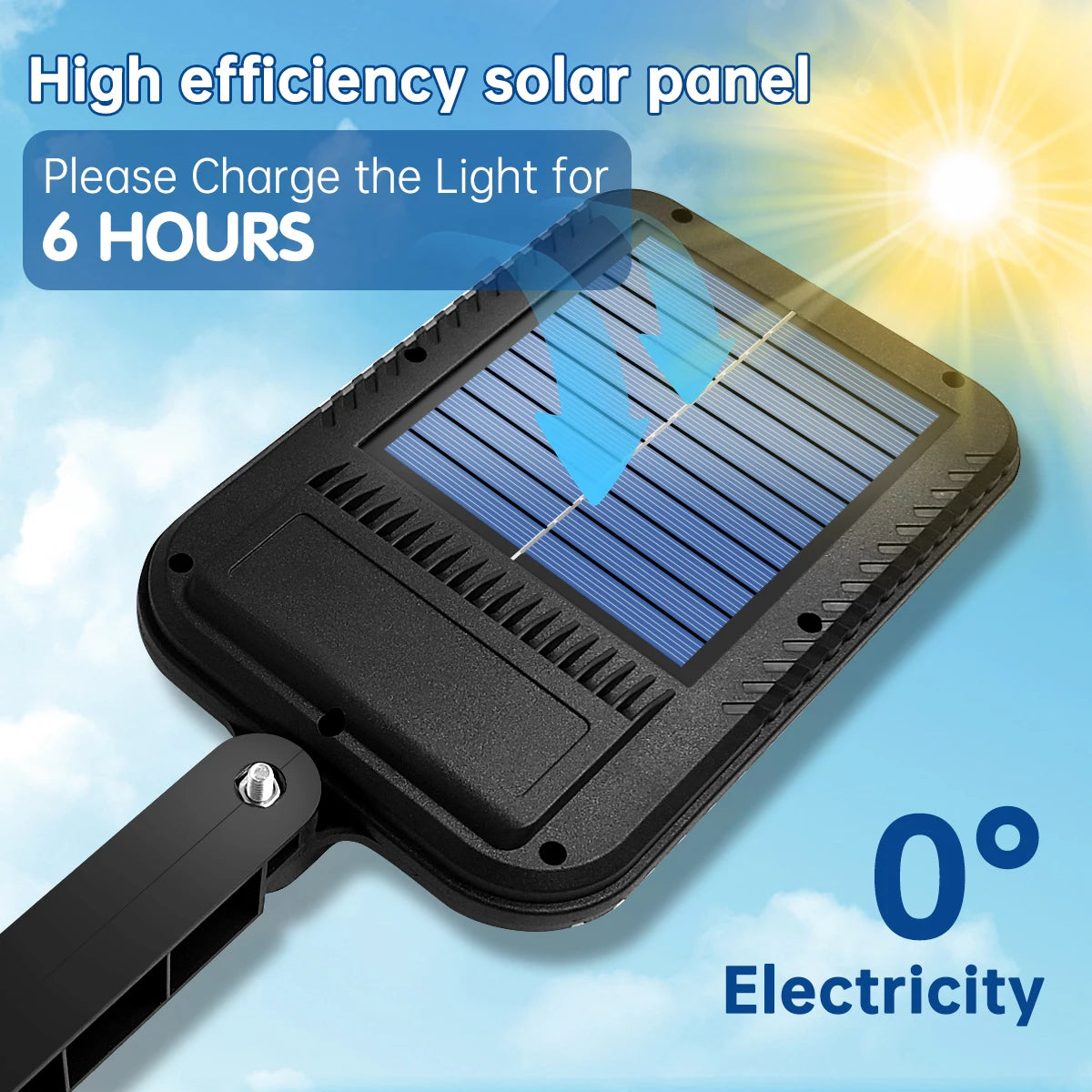 Solar Street Lights Outdoor Waterproof Solar Lamp with Remote Control 3 Working Modes IP65 Waterproof for Garden Wall Yard