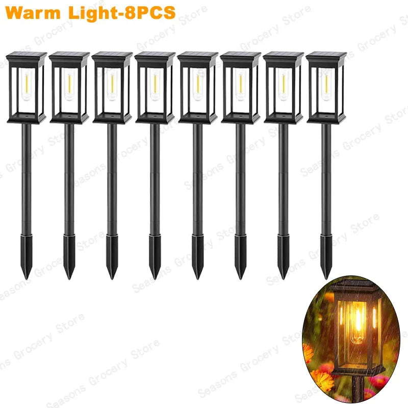 Led Solar Pathway Lights Waterproof Outdoor Solar Lamp for Garden/Landscape/Yard/Patio/Driveway/Walkway Lighting Solar Lights