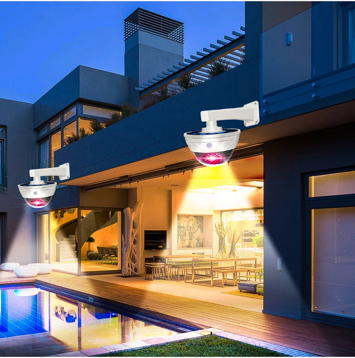 Solar Powered Fake Security Camera Shape Solar Light with PIR Motion Sensor Detection Lights for Outdoor Home Office Shop Garage