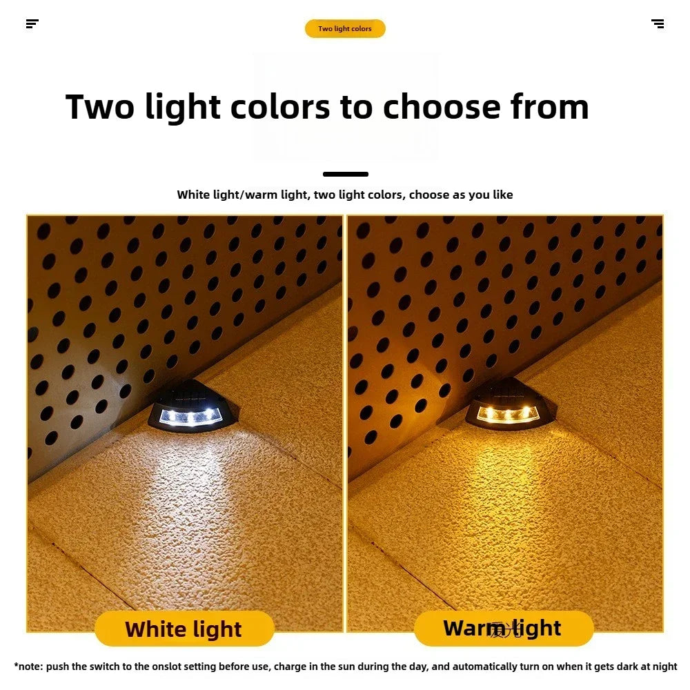 Outdoor Solar Step Lamp LED Decorative Lighting for Home Garden Staircase Patio Walkway Steps - Energy Efficient Garden Lights