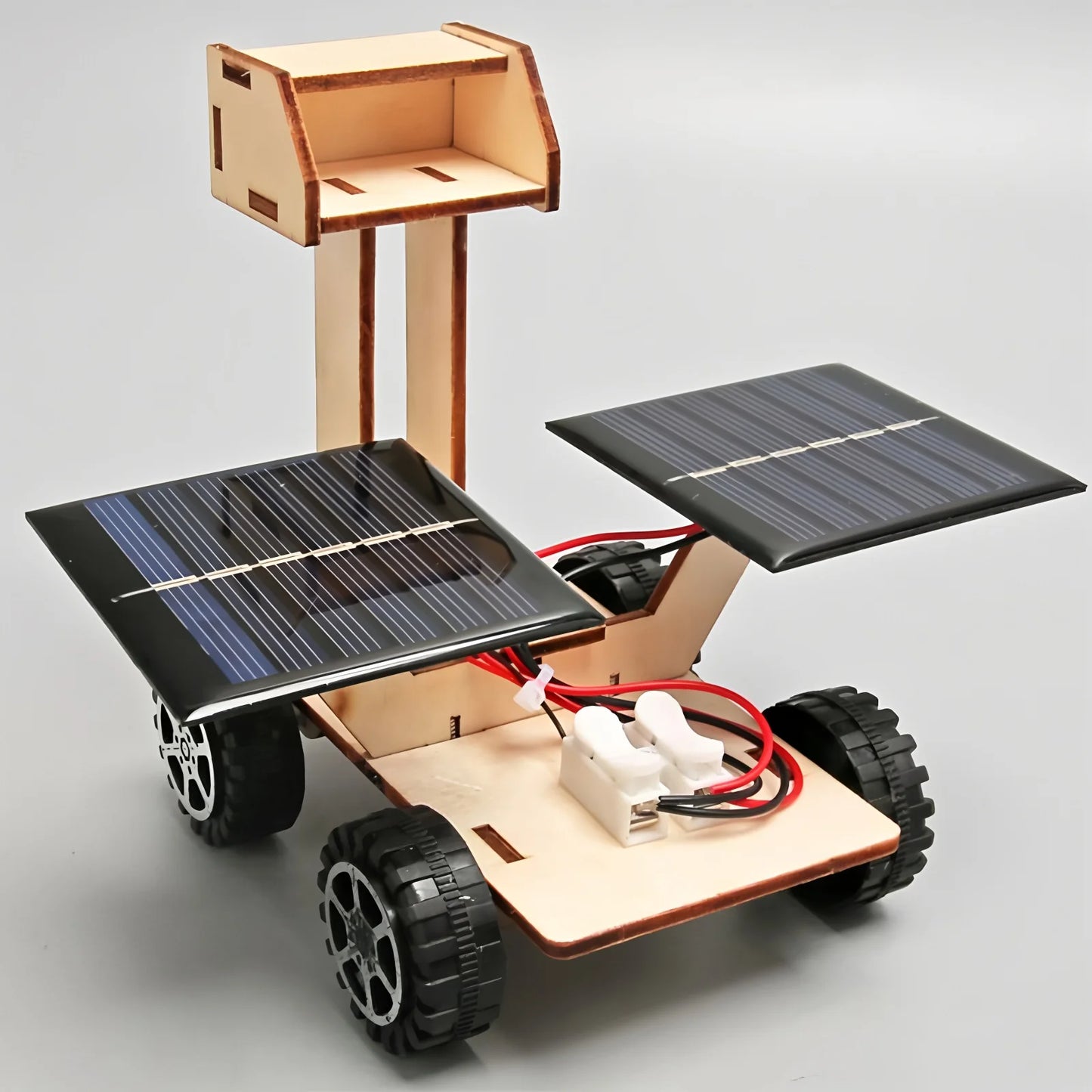 Solar Car Lunar Exploration Vehicle Children's Diy Hand-Assembled Model Diy 3d Wooden Puzzle Science And Education Toys