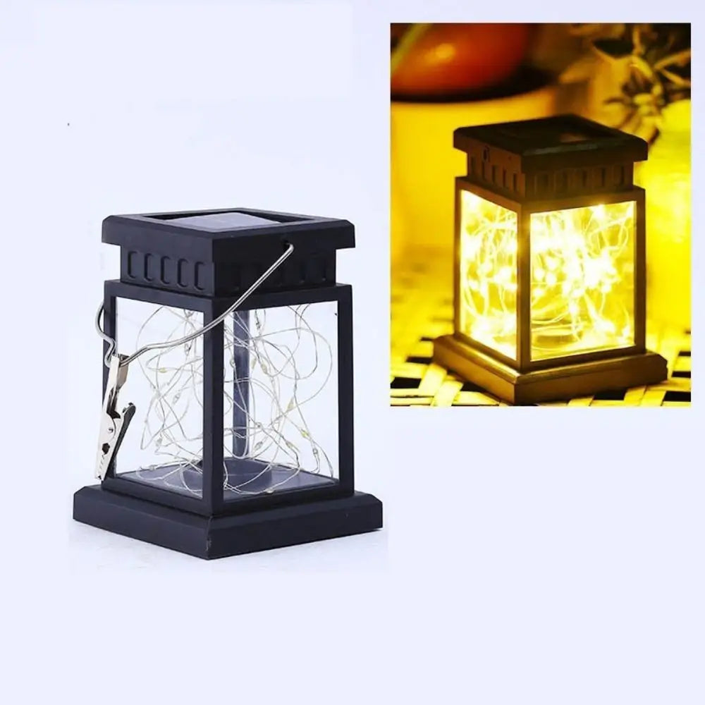 Waterproof Solar Hanging Lantern Luminous Atmosphere Simulated Candle Lanterns Hanging Night Lights Led Wind Lights