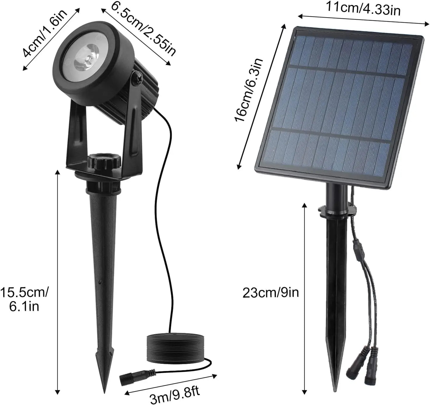 1/2/4/6 LEDS RGB Solar Spotlight IP65 Waterproof Color Changing Outdoor Garden Light For Landscape Tree Solar Street Wall Lamp