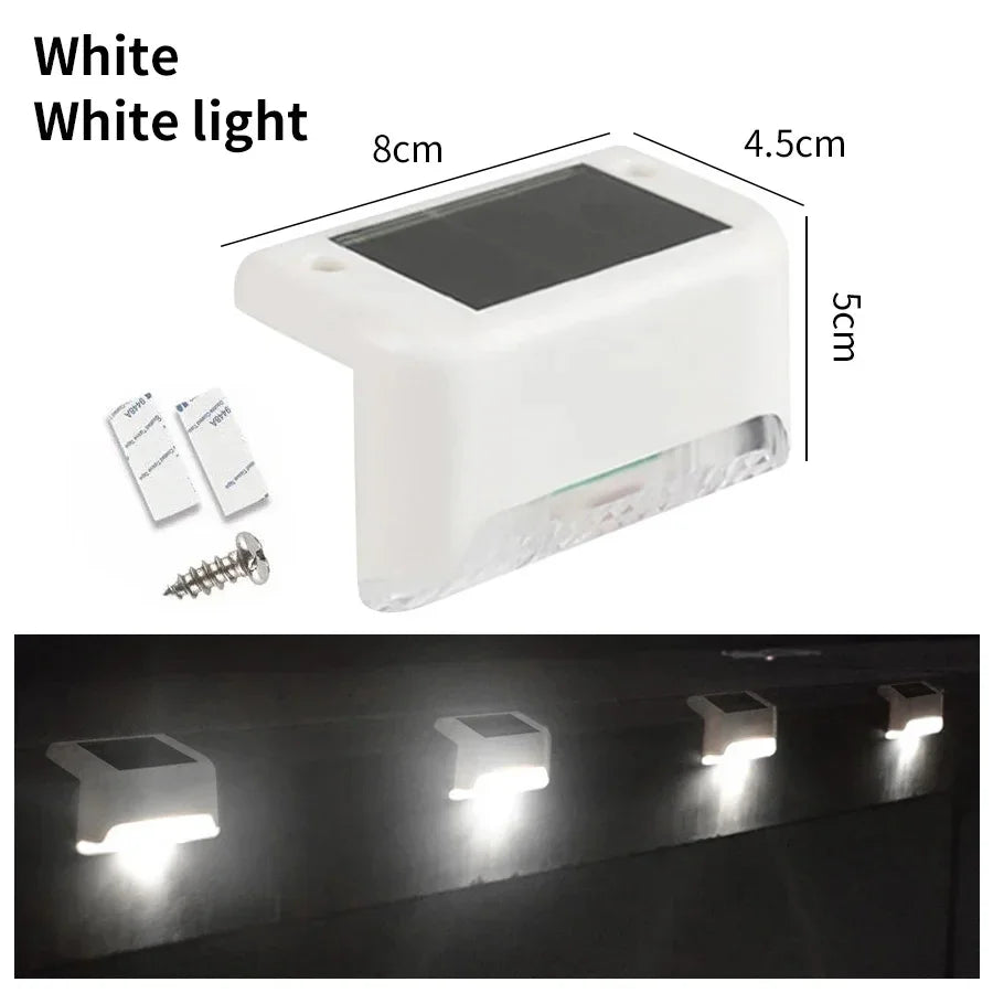 1/4/8/pcs Solar Deck Lights Outdoor Waterproof LED Fence Lights Garden Decor Solar Lamp for Stairs Railing Yard Patio Pathway