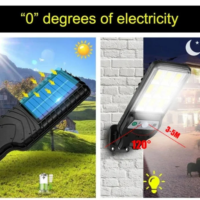 400000LM Solar LED Lights Outdoor With 3 Mode Waterproof Motion Sensor Security Lighting Wall Street Lamp for Garden Patio Path