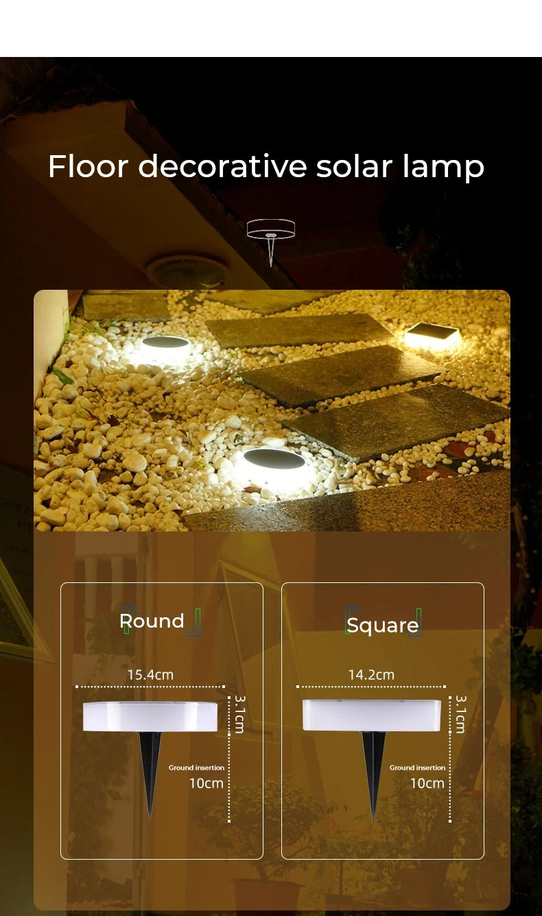 Solar Outdoor Lights Garden Lamp Solar Powered Waterproof Landscape Path Outdoor for Yard Backyard Lawn Patio Decorative