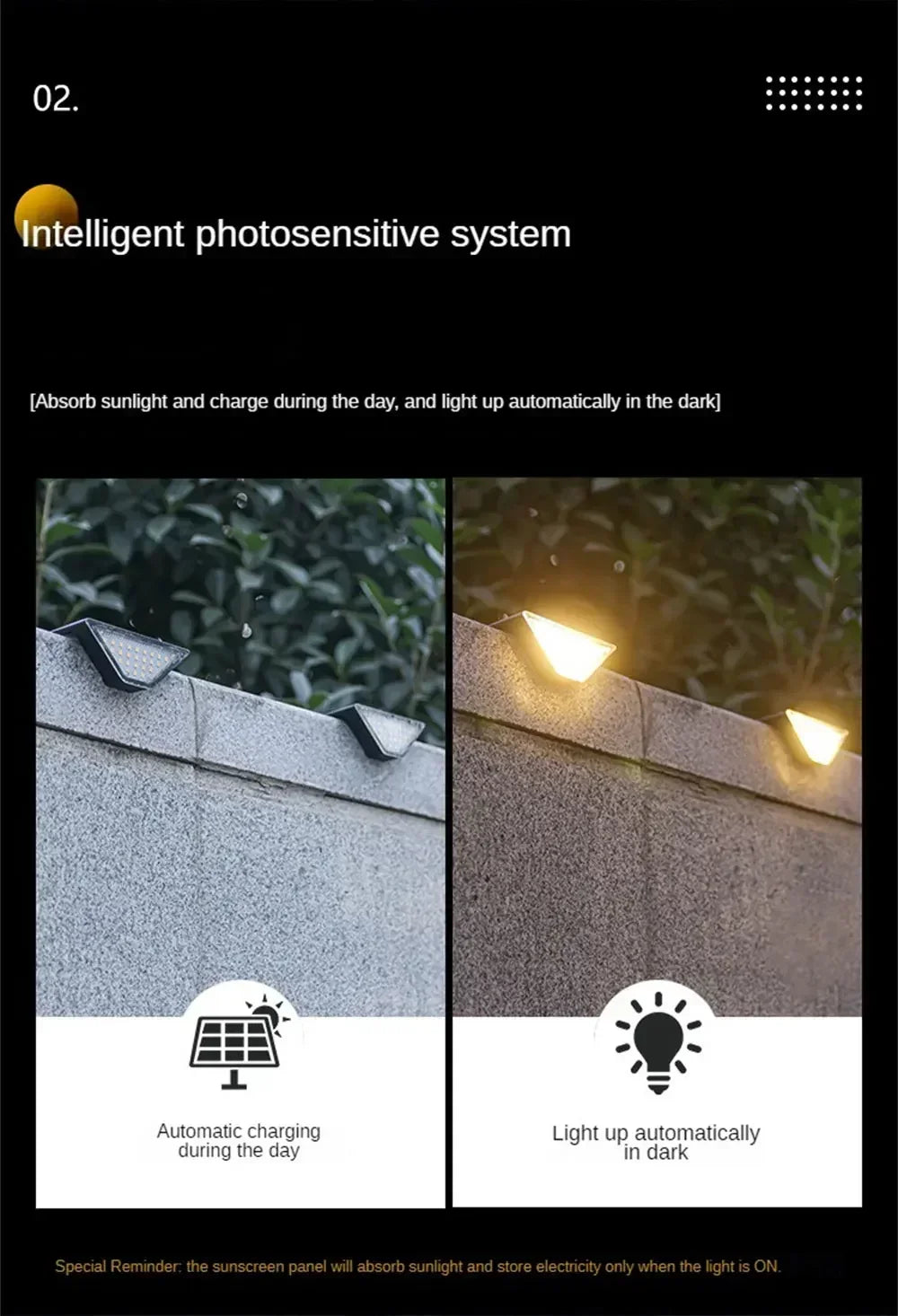 1~8PCS Solar Deck Lights Fence Lights Outdoor Step Lights Waterproof Solar Lamps for Railing Stairs Fence Yard Patio and Pathway