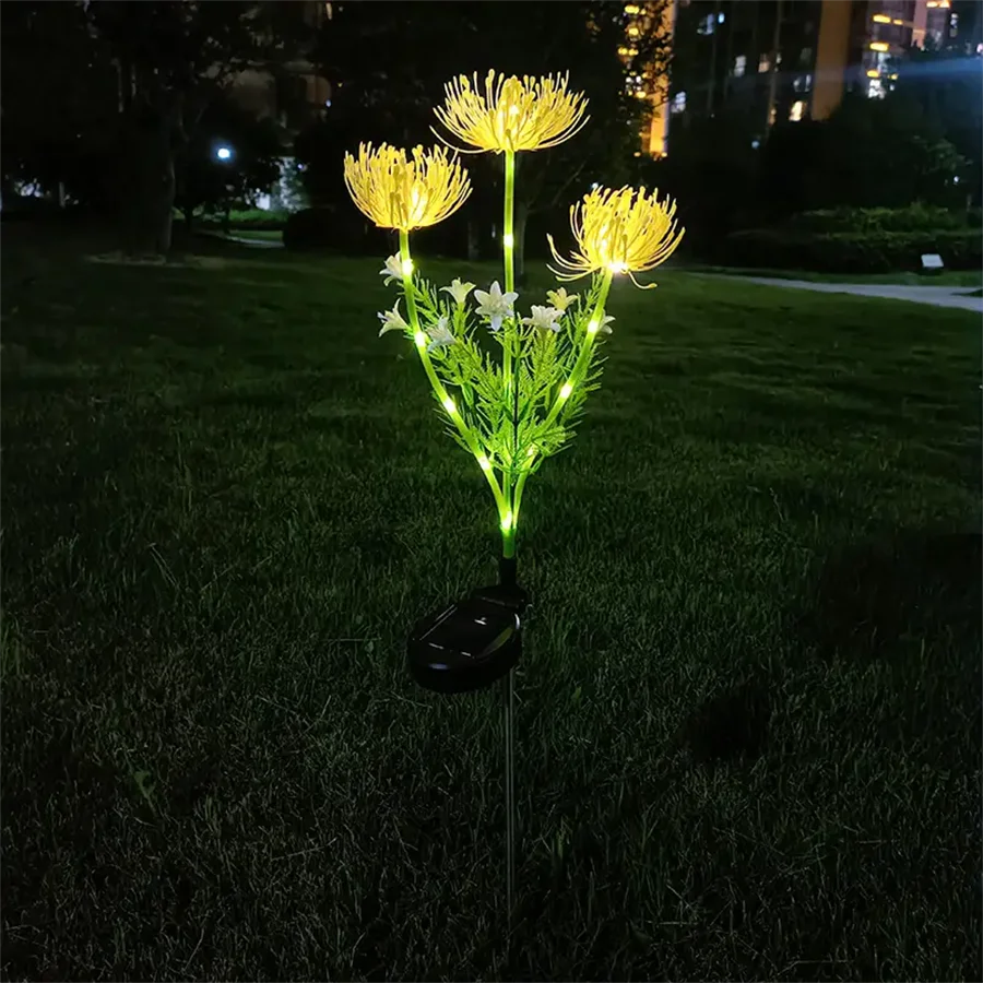 Solar Flower Lights Outdoor Waterproof Solar Garden Lighting For Garden Pathway Courtyard Decoartion