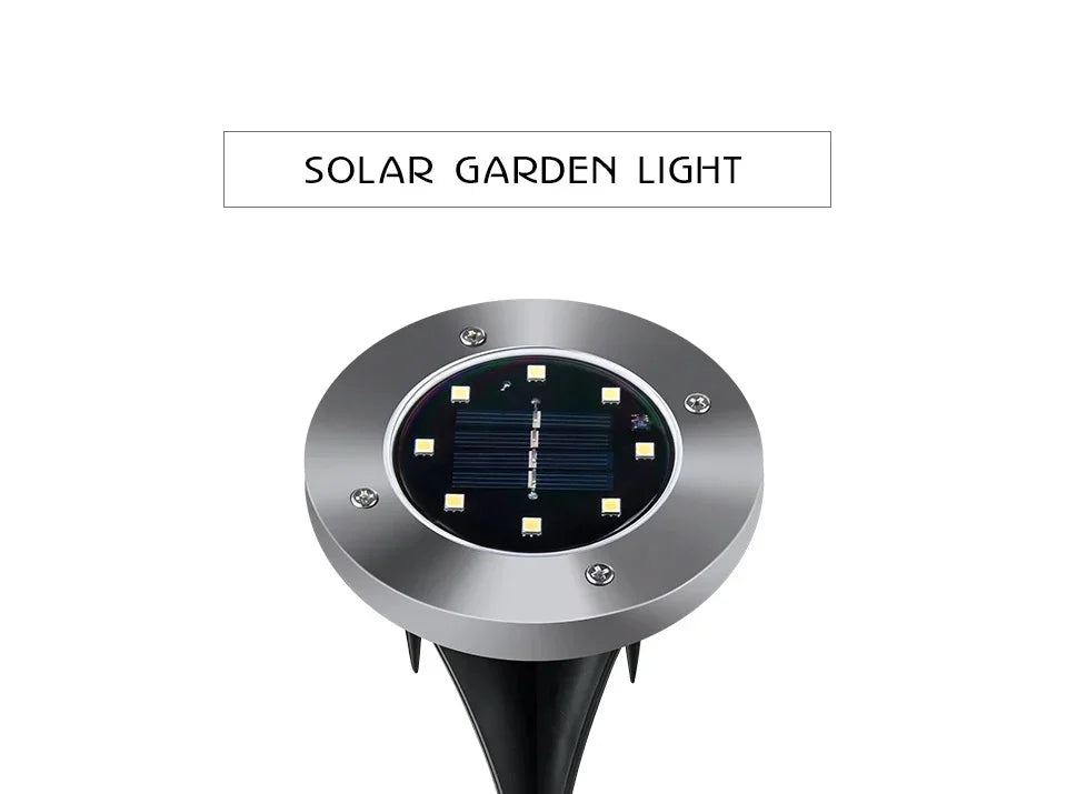 1/2pcs/4pcs/8pcs Outdoor Solar Lights Buried Garden Decor 8/20LED Lamp Sunlight Power Disk Light Underground Yard Lawn Spotlight
