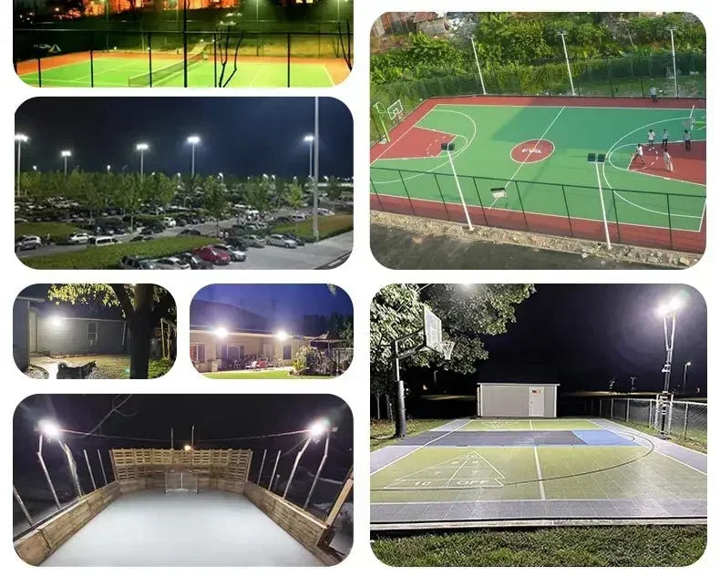 Solar Floodlights Garden Lamps High Pole Golf Course Projection Lights Split Remote Control Light Control Sensor LED Lights