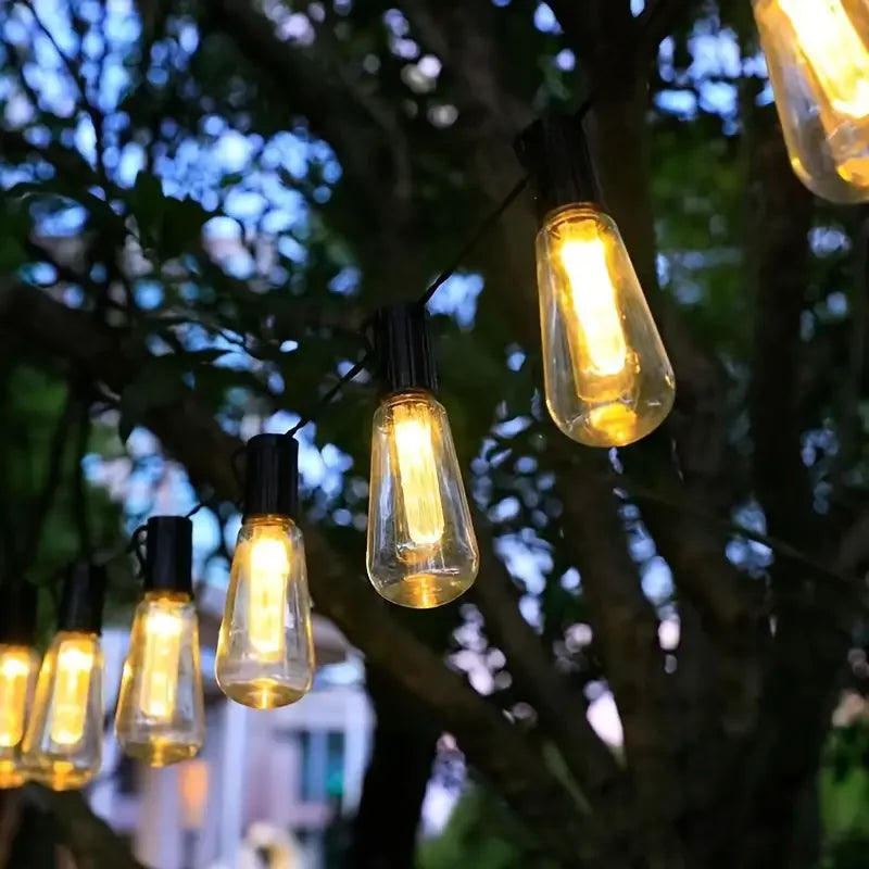 Solar Powered lamp Outdoor string lights Courtyard hanging lights LED bulbs garden porch courtyard balcony terrace lighting 733