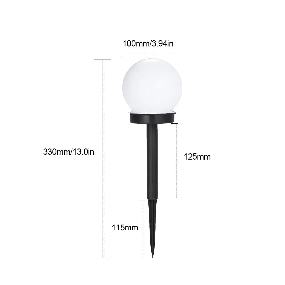 Solar Garden Light Panel LED Round Ball Outdoor Waterproof Decorative Energy Powered for Street Courtyard Landscape Lamp Path