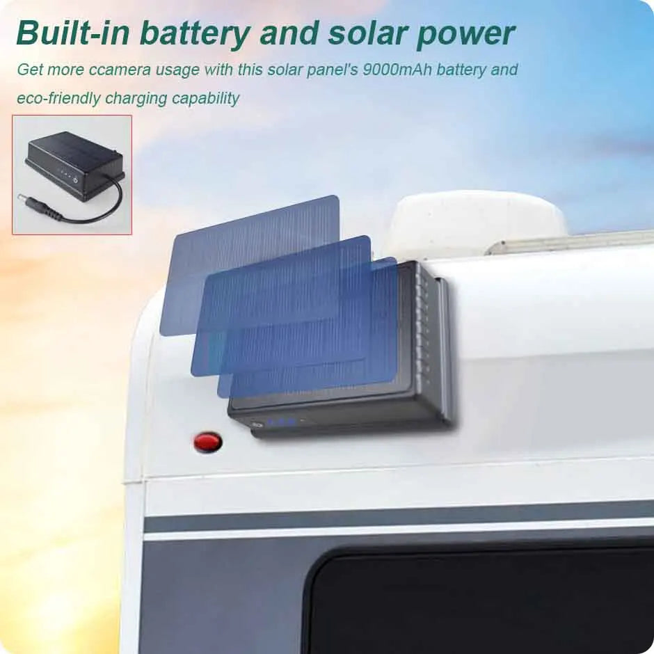 12V Power Bank Solar Magnetic Portable Battery Waterproof Mobile Supply For WiFi Wireless Backup Rear Camera Outdoors CCTV