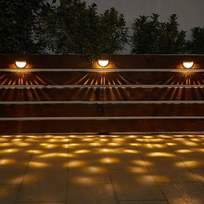 2/4/6/10/12/18/20Pcs Solar Fence Light Outdoor Waterproof Wall Lamps Festoon Decoration LED Light for Garden Step Patio Stairs