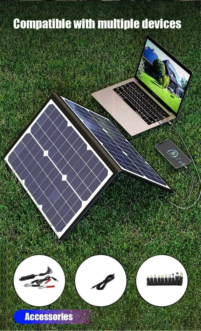 1000W 18V Portable Foldable Solar Panel Kit Complete Solar Power Station for Car Boat Caravan Camping Outdoor
