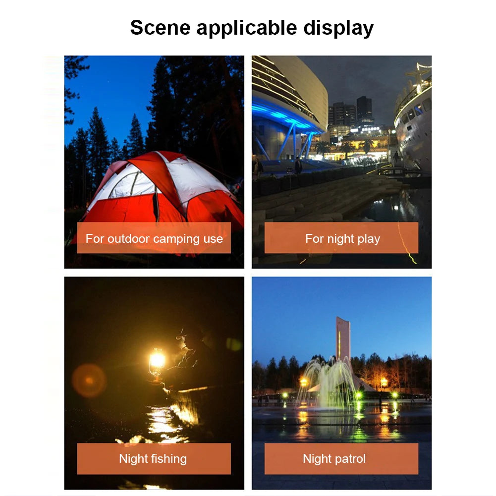 Solar Camping Lantern with Fan Rechargeable LED Lantern Multifunctional Camp Lamp for Power Outages Hiking