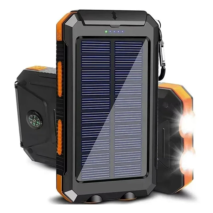 200000mAh Solar Power Bank Portable Charger with Compass LED Light Carabiner Outdoor Camping External Battery Pack For xiaomi