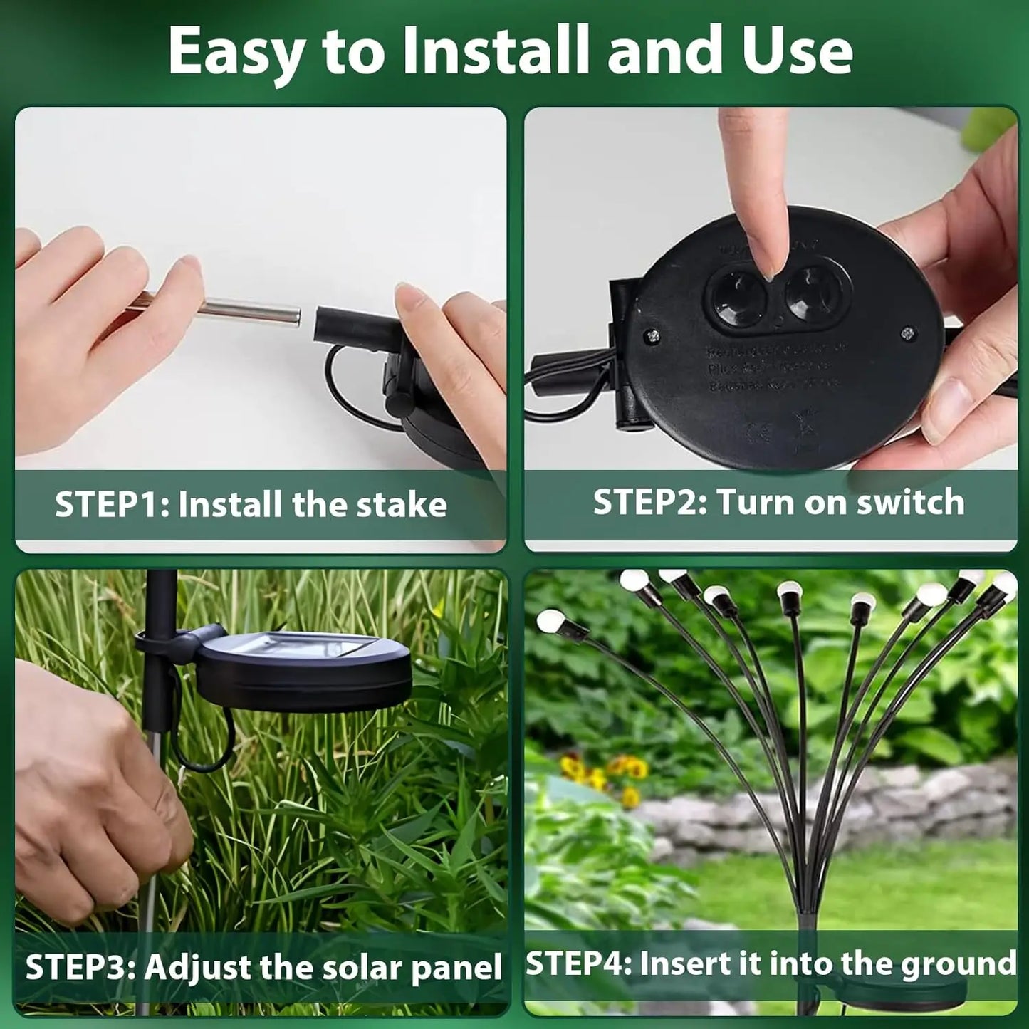 Solar Lights Outdoor Waterproo Solar Garden Lights Patio Lights Garden Decor Patio Decor Firefly Lights Solar Outdoor
