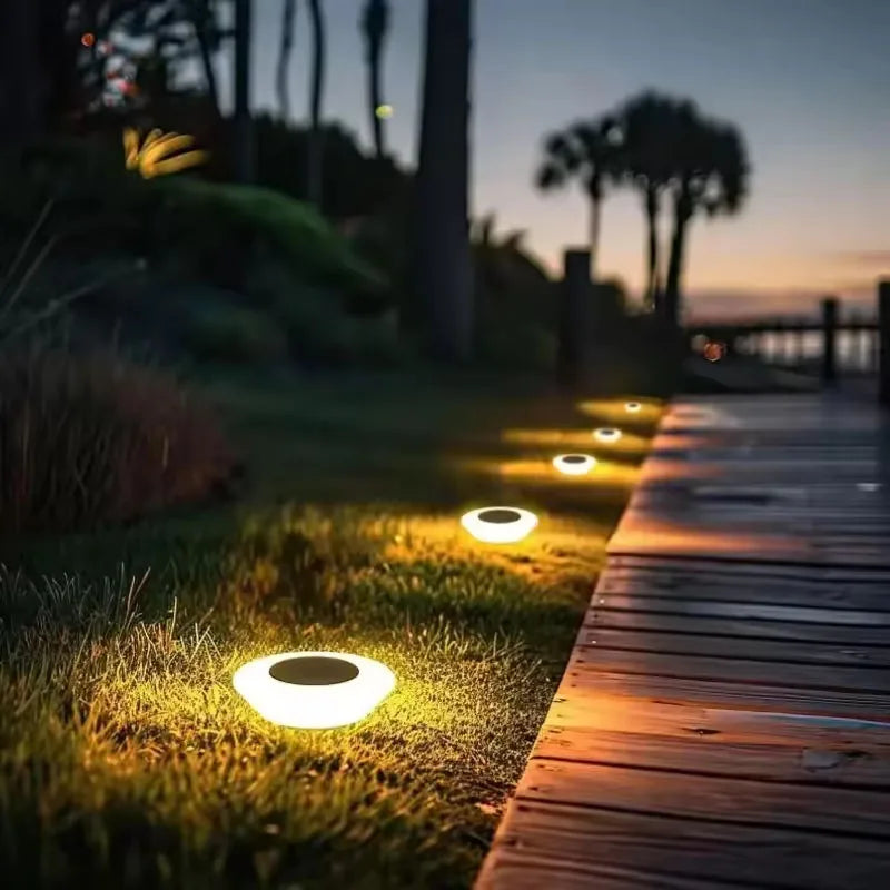 Solar Ground Lights 1/4Pack LED Lawn Lamp Outdoors Floor Lamp Landscape Light for Garden Pathway Yard Deck Camping Decor