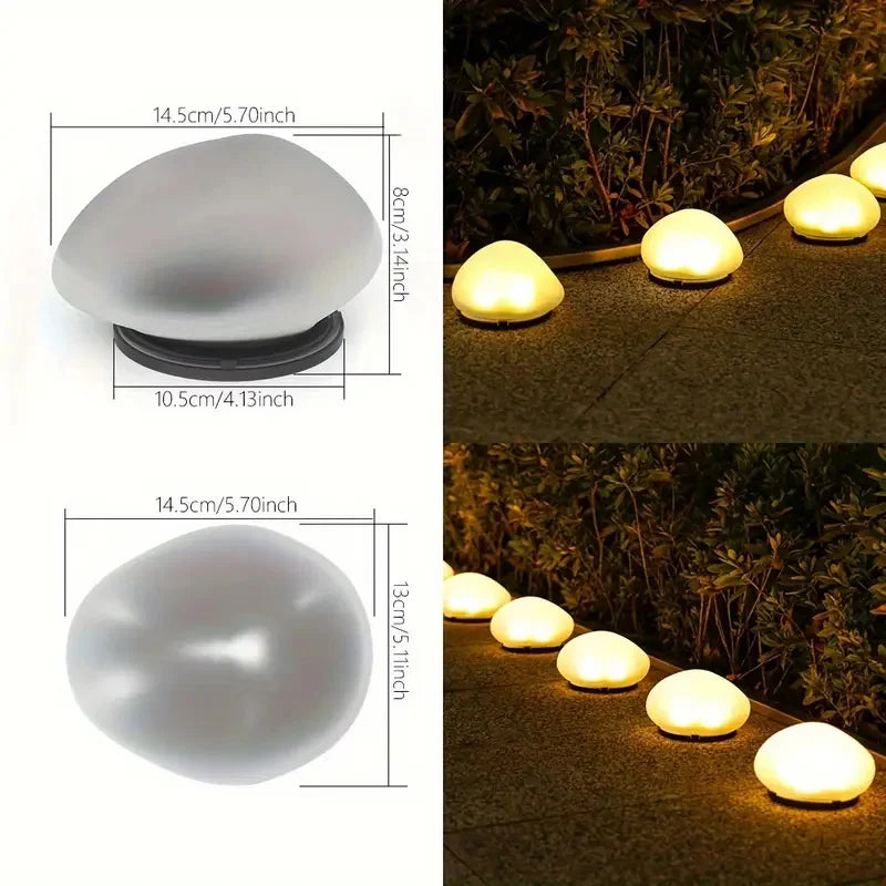 Solar Garden Lights Outdoor Landscape Night Lights for Lawn Patio Path Pathway Garden Waterproof Solar Powered Stone Light