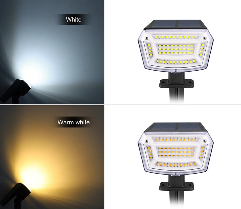 Built-in Large Capacity Battery 1200mAh LED Solar Floodlight Waterproof Spotlight Lamp Long Working Time For Garden Lawn Pathway