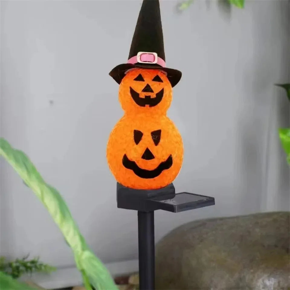 Solar Pumpkin Lamp Halloween Atmosphere Decoratio Courtyard Outdoor Waterproof Decoration Floor Insertion Atmosphere Light