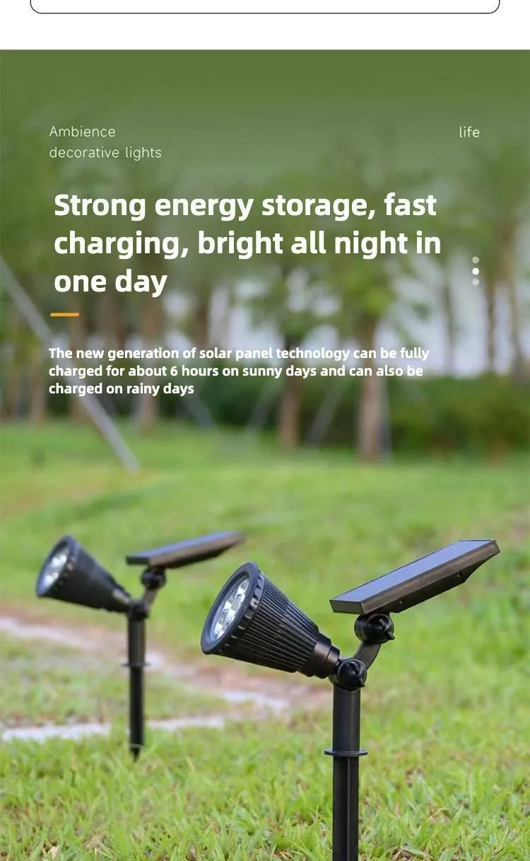 1/2 Packs Solar Lights Solar Spotlight Waterproof Solar Wall Light Solar Garden Light Solar Lamp Outdoor Spotlight