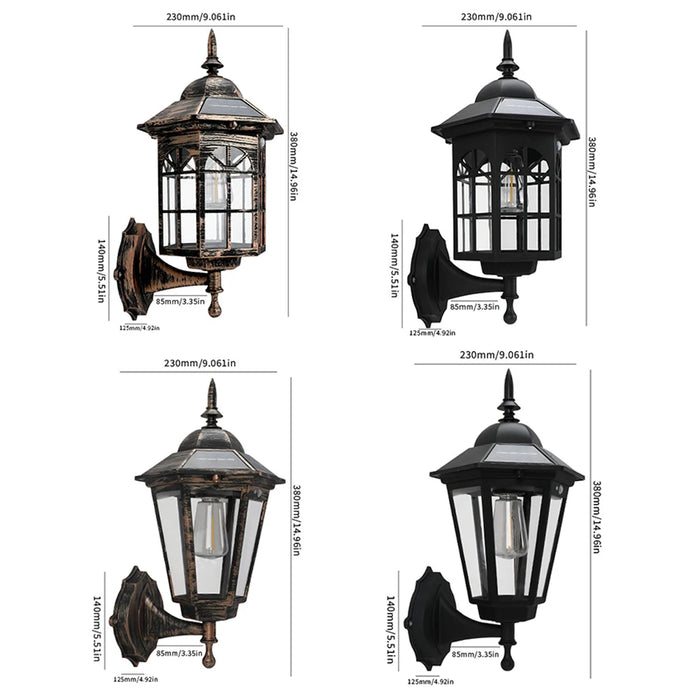 E2 Solar Flame Hanging Lantern Lights Outdoor IP65 3 Modes Solar Powered Lamp Wall Mounted Lights Fence Patio Porch Garden Decor